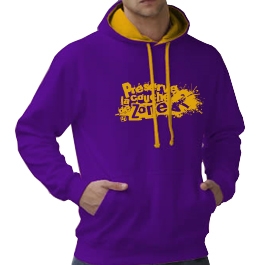 Sweat bicolore unisexe "Préserve la couche de zone" / Violet - jaune